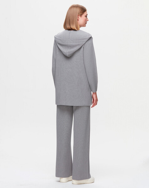 T25K-7007 Selanik Örgü Bol Paça Pantolon VİALE-GREY - MISS DALIDA (1)