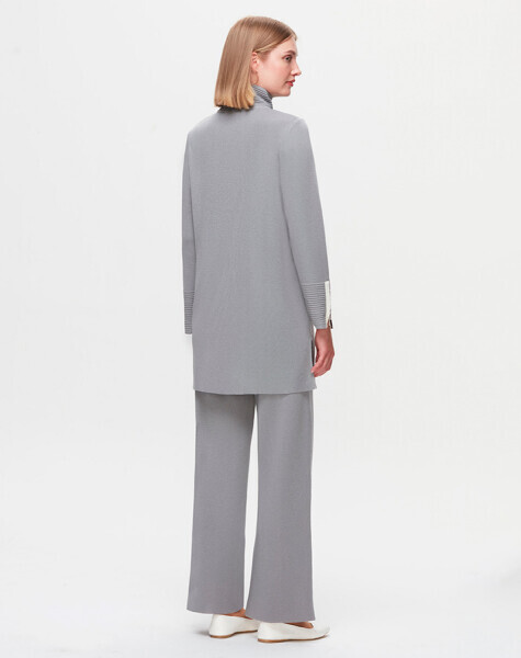 T25K-7014 Önü İspanyolon Kesim Bol Paça Pantolon FEDE-ECRU - 25