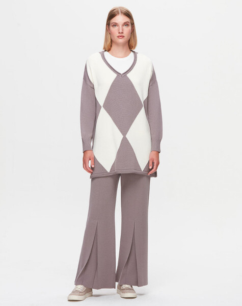 T25K-7014 Spanking Front Wide Leg Trousers - 6