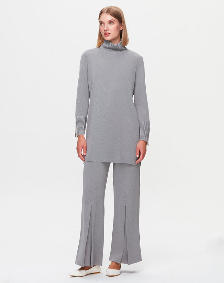 T25K-7014 Spanking Front Wide Leg Trousers - 11