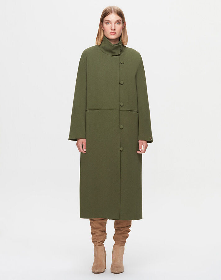 T25K-8002 Buttoned Long Coat - 5