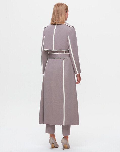 T25K-8004 Çelik Örgü Triko Trençkot SCURE-MİNK - 3