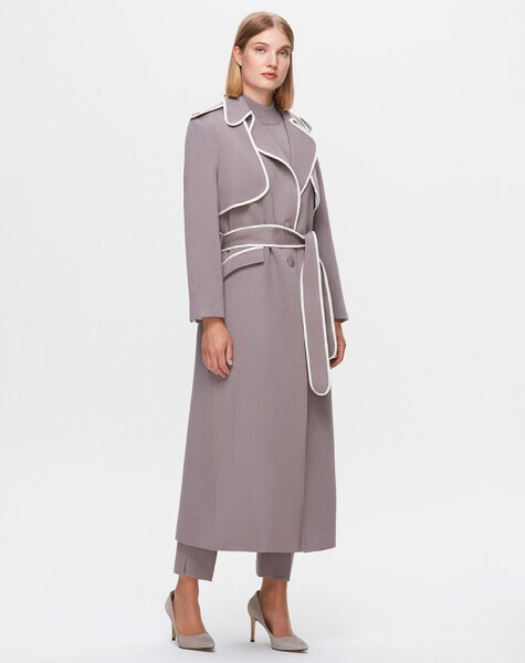 T25K-8004 Çelik Örgü Triko Trençkot SCURE-MİNK - 2