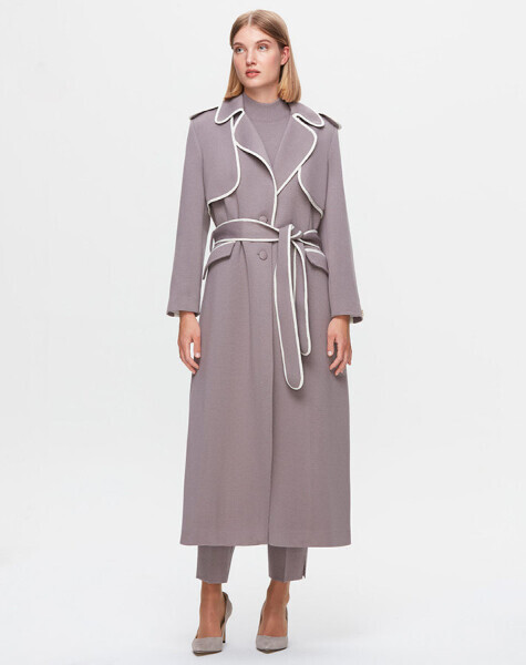 T25K-8004 Çelik Örgü Triko Trençkot SCURE-MİNK 