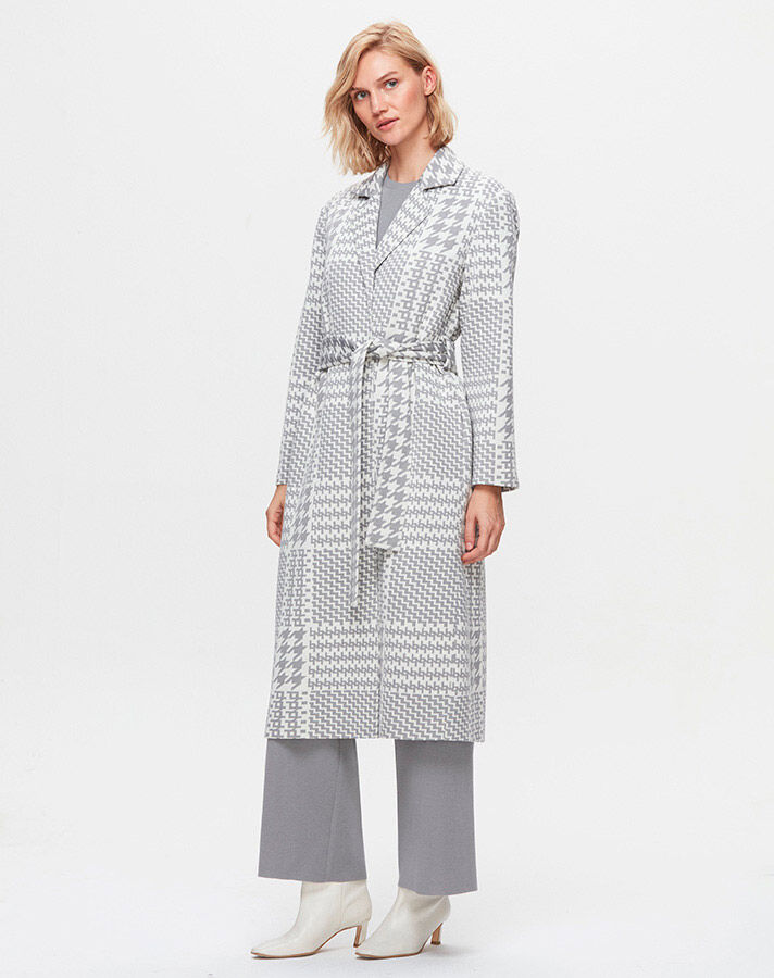 T25K-8006 Piedepil Patterned Coat - 1