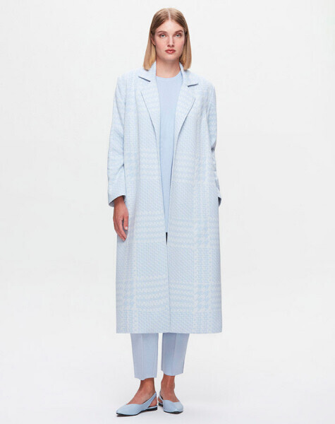 T25K-8006 Piyedepıl Desenli Kaban PATIO-LIGHT SAPPHIRE - MISS DALIDA (1)