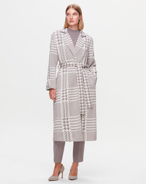 T25K-8006 Piyedepıl Desenli Kaban SCURE-MİNK - 1