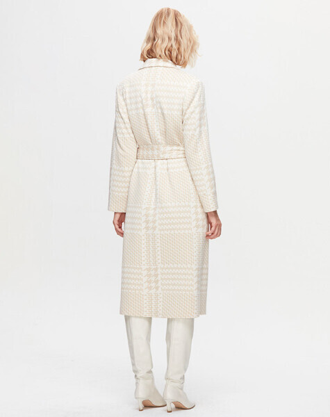 T25K-8006 Piyedepıl Desenli Kaban YY216-BEİGE - MISS DALIDA (1)