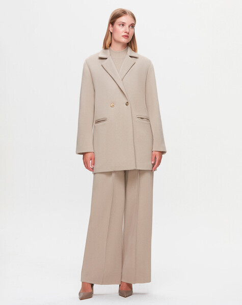 T25K-8009 Çelik Örgü Blazer Ceket 8YR71-STONE - 1