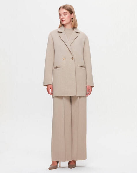 T25K-8009 Çelik Örgü Blazer Ceket 8YR71-STONE - 2