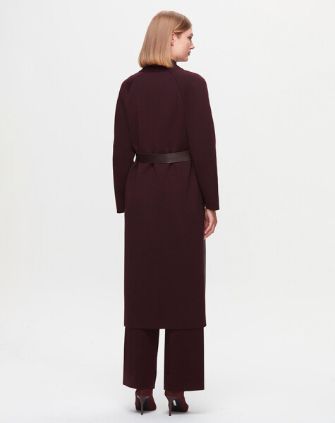 T25K-8011 Long Jacket with Leather Belt on the Front - 14