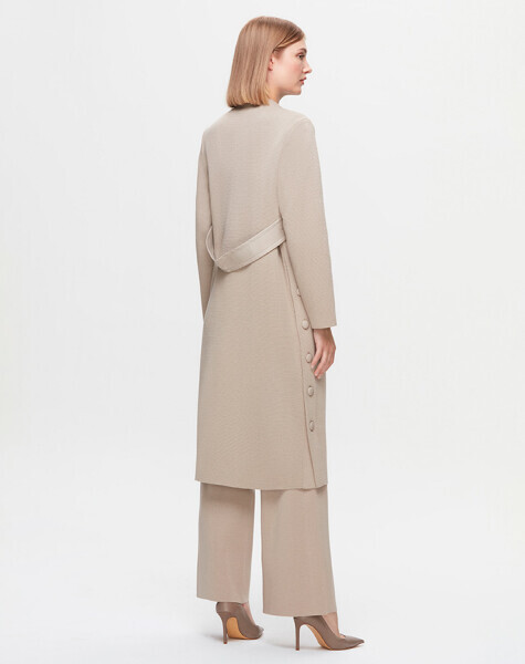 T25K-8012 Çelik örgü Düğmeli Ceket 8YR71-STONE - 3