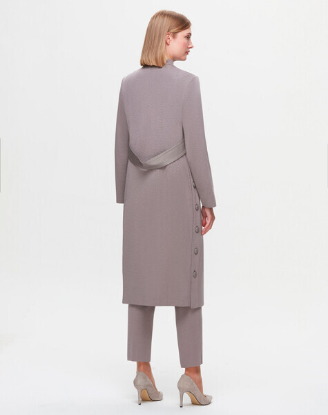 T25K-8012 Çelik örgü Düğmeli Ceket SCURE-MİNK - 2