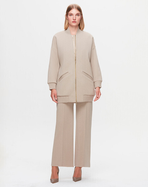 T25K-8014 Bomber Triko Ceket 8YR71-STONE - 2