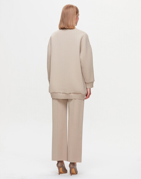 T25K-8014 Bomber Triko Ceket 8YR71-STONE - 3