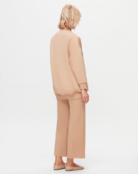 T25K-8014 Bomber Triko Ceket DIDO-BEİGE - 2