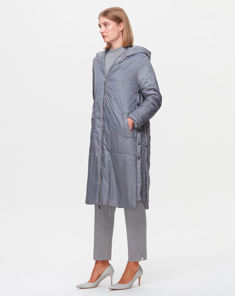 T25K-8020 Coat with Buttons on the Sides - 7