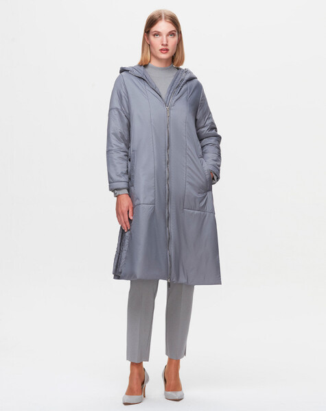 T25K-8020 Coat with Buttons on the Sides - 6