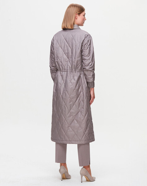 T25K-8021 Baklava Dilimli Trenckot MİNK - 2