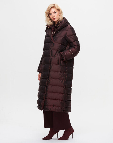 T25K-8024 Şişme Mont OUBERGINE - MISS DALIDA