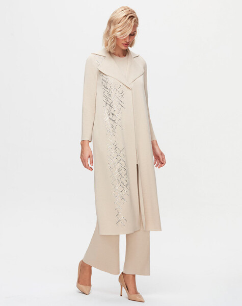 T25K-9011 Stone Detailed Long Cardigan - 14