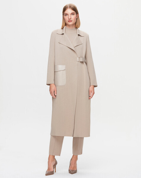 T25K-9012 Cebi ve Kemeri Deri Hırka 8YR71-STONE - MISS DALIDA