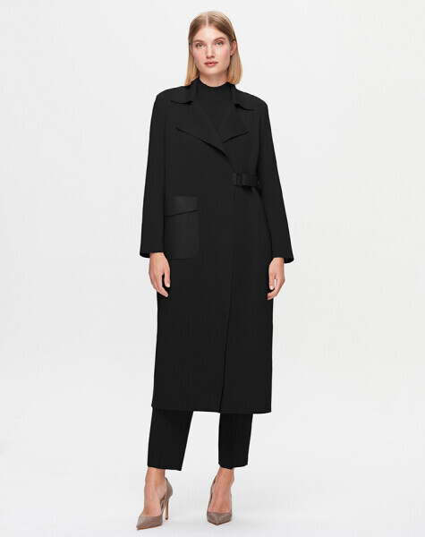 T25K-9012 Cebi ve Kemeri Deri Hırka BLACK - 1