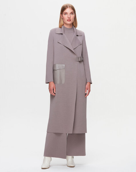 T25K-9012 Cebi ve Kemeri Deri Hırka SCURE-MİNK - 1