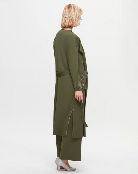 T25K-9013 Cebi ve Önü Yakası Detaylı Hırka FARAD-GREEN - MISS DALIDA (1)