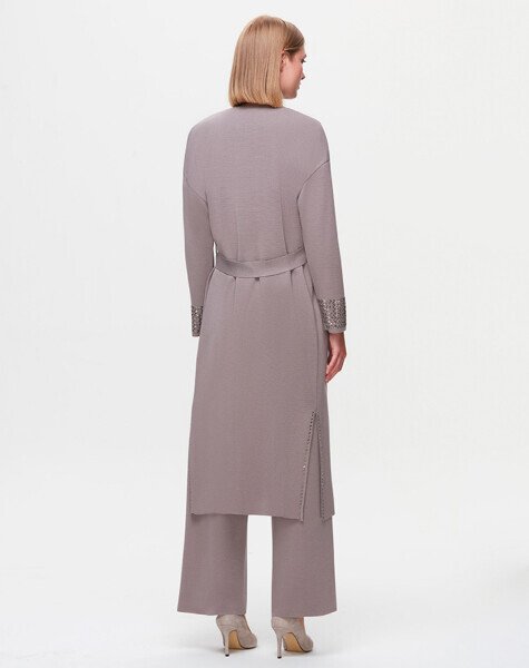 T25K-9013 Cebi ve Önü Yakası Detaylı Hırka SCURE-MİNK - 3