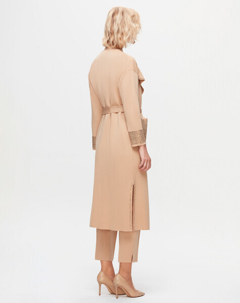 T25K-9013 Cebi ve Önü Yakası Detaylı Hırka YY216-BEİGE - 3