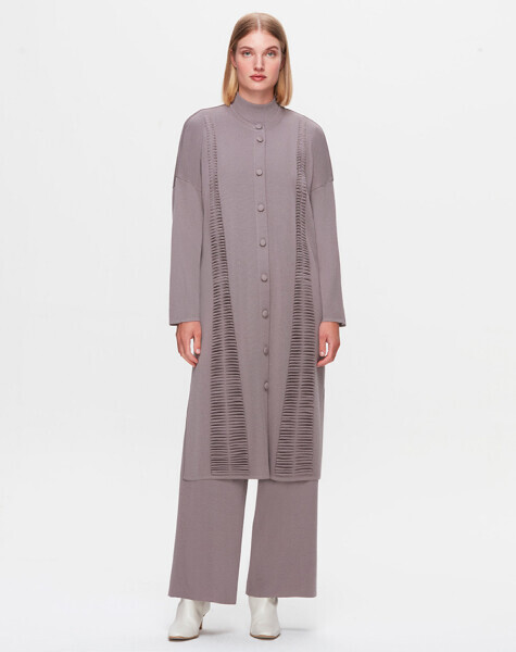 T25K-9016 Bekletme Detaylı Hırka SCURE-MİNK 