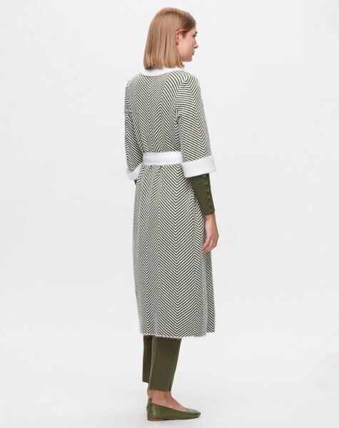 T25K-9020 Zigzag Desenli Yumoş Hırka FARAD-GREEN - 2