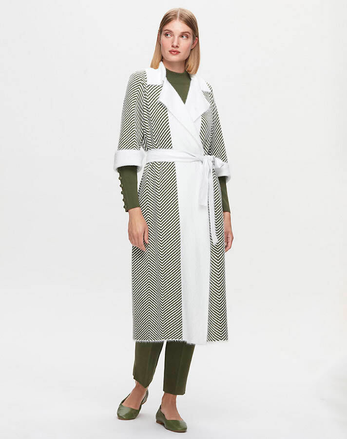 T25K-9020 Zigzag Patterned Soft Cardigan - 5
