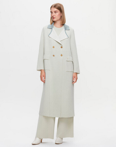 T25K-9022 İki Cepli Gömlek Yaka Çelik Örgü Hırka FONIA-RIVER - MISS DALIDA