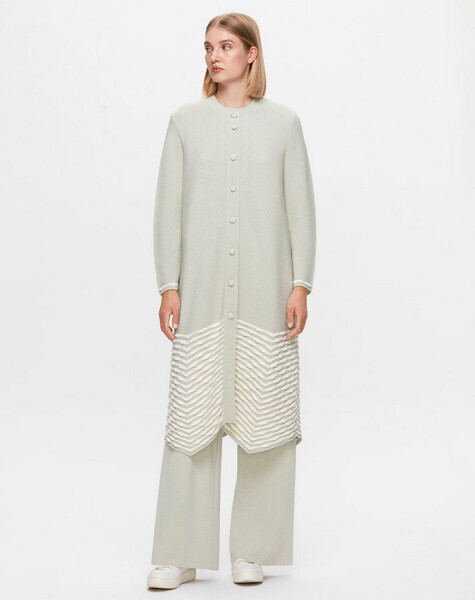 T25K-9023 Etek Ucu Örgü Teknikli Hırka FONIA-RIVER - 1