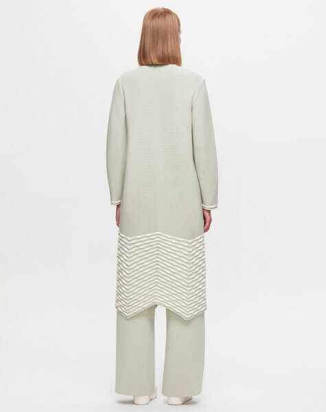 T25K-9023 Etek Ucu Örgü Teknikli Hırka FONIA-RIVER - 2