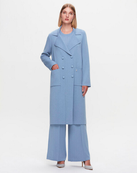 T25K-9024 Krvaze Kesim Triko Hırka DARK BLUE - 2