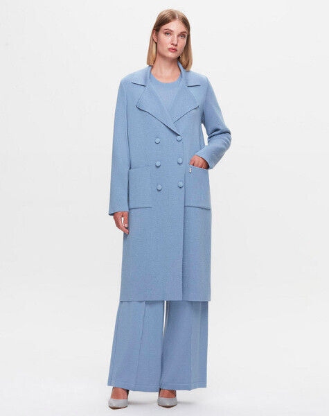 T25K-9024 Krvaze Kesim Triko Hırka DARK BLUE - 1