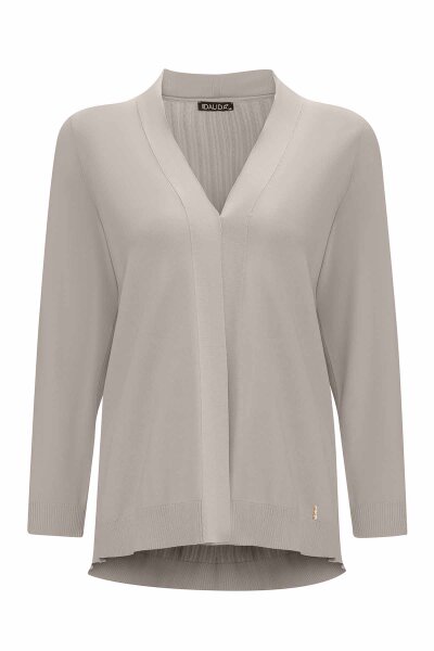 Arkası Örgü Motifli Hırkalı Vizon Takım - MISS DALIDA