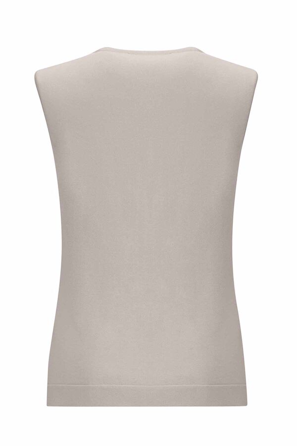 T25PF-0002 Arkası Örgü Motifli Hırkalı Takım 1155-MINK - 4