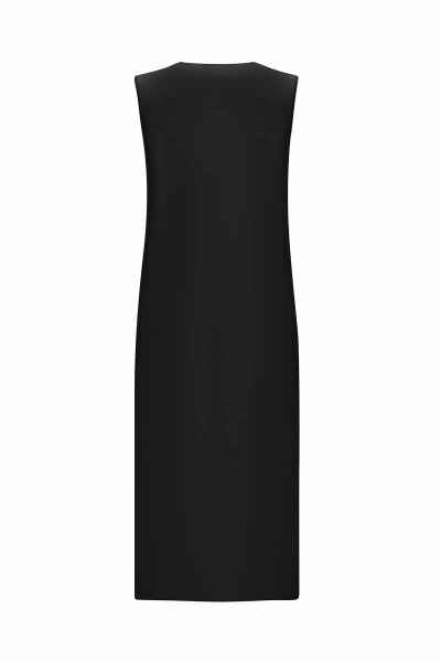 T25PF-1000 Fermuarlı Uzun Triko Yelek BLACK - MISS DALIDA (1)