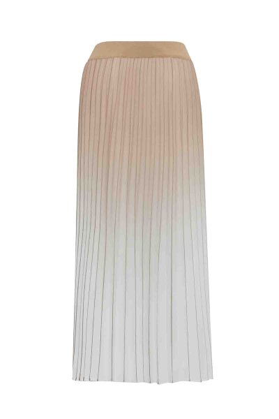 Degradeli Triko Plise Vizon Etek - 2