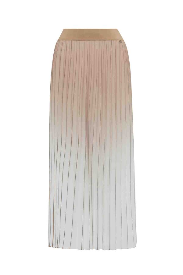 Gradient Knitted Pleated Skirt - 1
