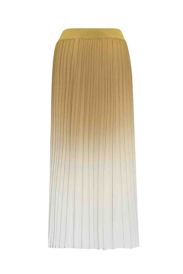 T25PF-2002 Degradeli Triko Plise Etek 1501-CRAFT - 2