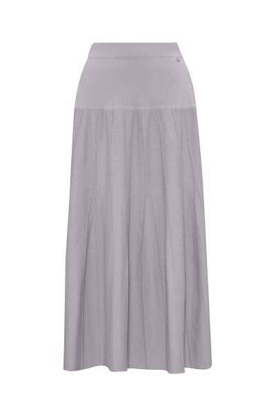 T25PF-2005 Örgü Teknikli Triko Etek 1099-DARK GREY - MISS DALIDA
