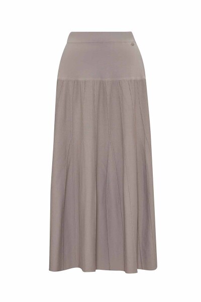 T25PF-2005 Örgü Teknikli Triko Etek 1155-MINK - MISS DALIDA