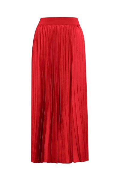 Plain Color Pleated Skirt - 1