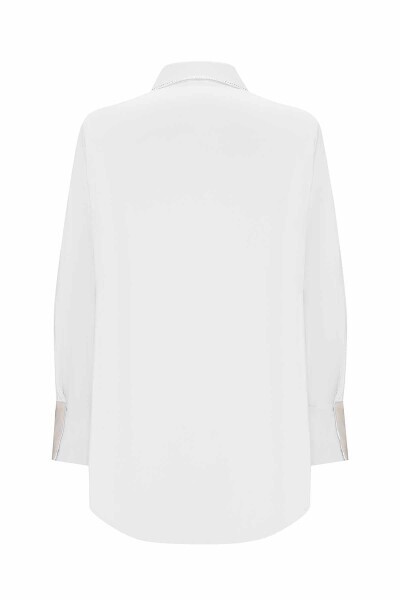 Poplin Shirt with Shiny Stone Details - MISS DALIDA (1)