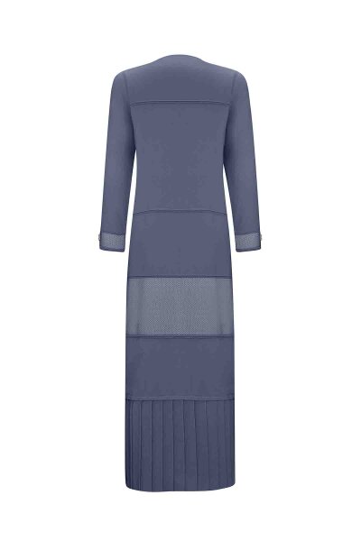 T25PF-4002 V Yaka Triko Elbise 1270-BULLET - 2